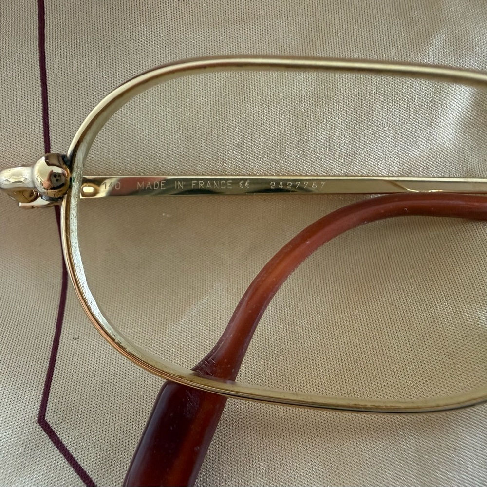 Authentic and Vintage Cartier Orfy Gold Glasses - Picture 8 of 8